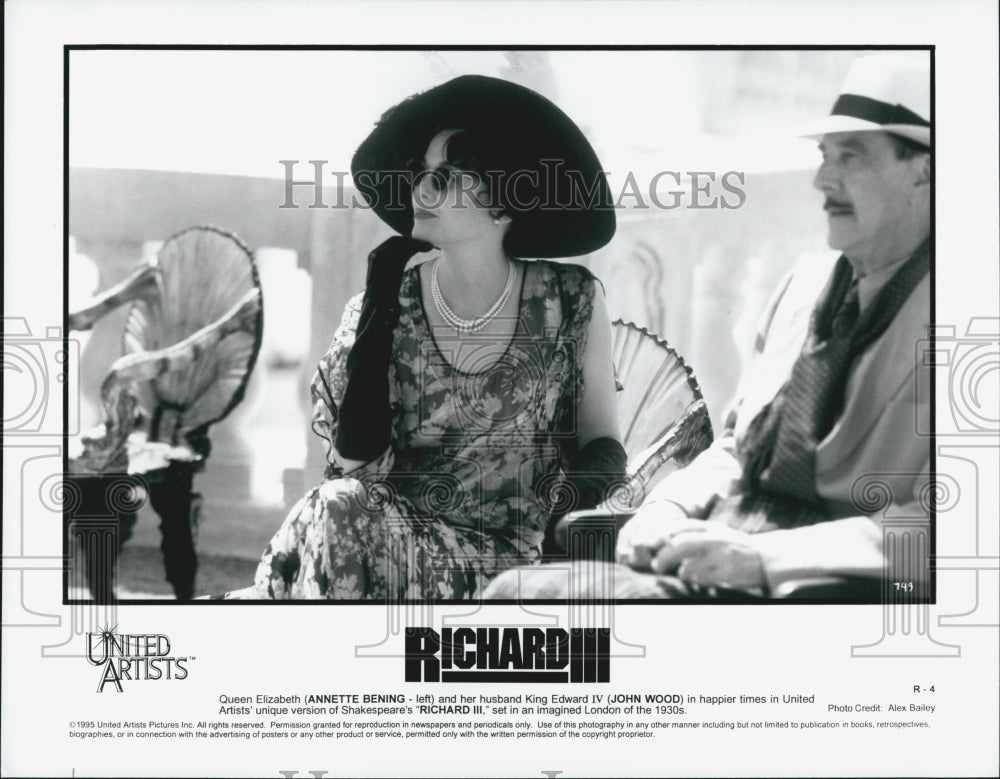 1995 Press Photo "Richard III" Ian McKellen Actor Annette Bening John Wood - Historic Images