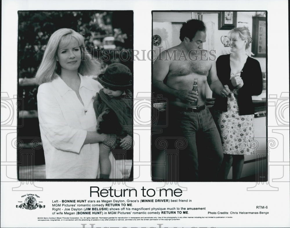 2000 Press Photo &quot;Return To Me&quot; Bonnie Hunt ,Minnie Driver,Jim Belushi - Historic Images