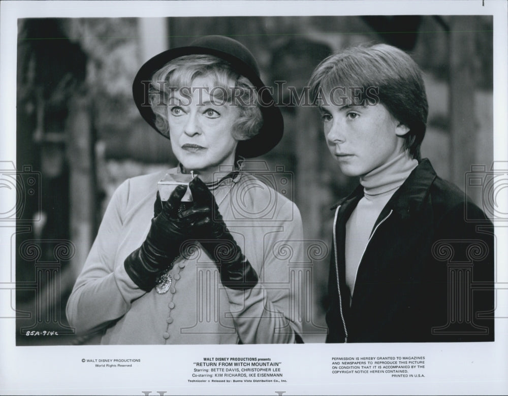 1978 Press Photo  "Return From Witch Mountain"Bette Davis,Ike Eisenmann - Historic Images