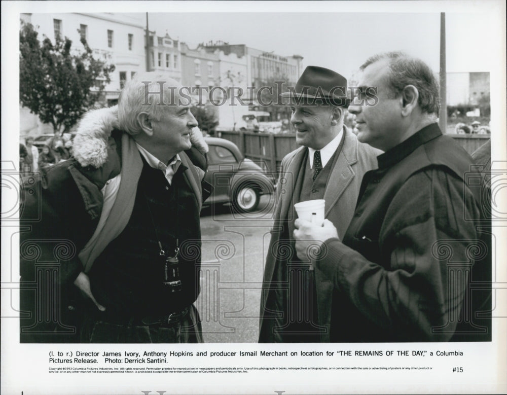 1993 Press Photo Director James Ivory Anthony Hopkins &quot;The Remains of the Day&quot; - Historic Images