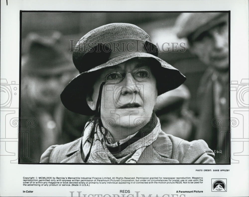 1981 Press Photo Actress Maureen Stapleton Starring In Drama Film &quot;Reds&quot; - Historic Images