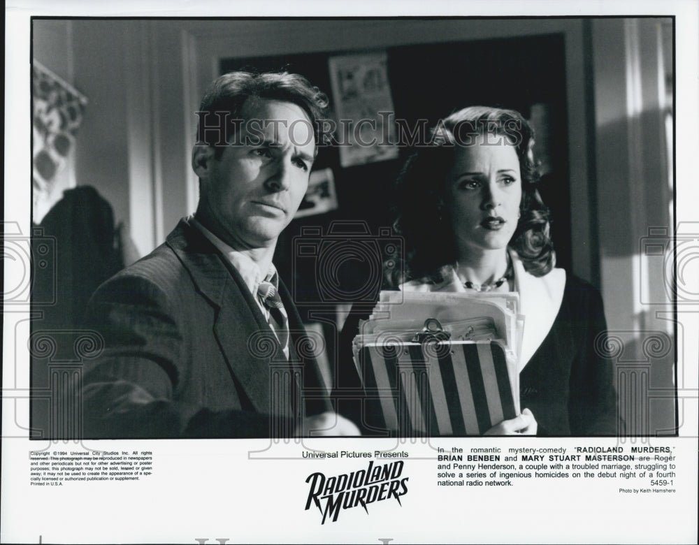 1994 Press Photo  &quot;Radioland Murders&quot; Mary Stuart masterson,Brian Bebben - Historic Images