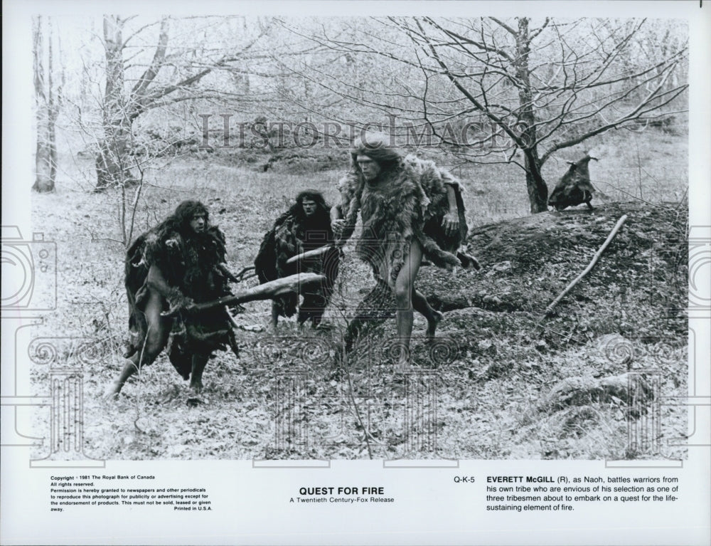 1981 Press Photo  "Quest For Fire" starring Everett McGill - Historic Images