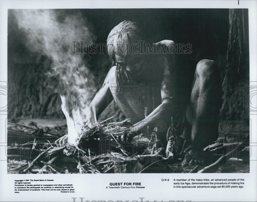 1981 Press Photo Quest For Fire&quot; starring Everett McGill - Historic Images