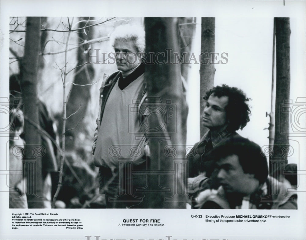 1981 Press Photo Michael Gruskoff, Executive Producer "Quest for Fire" Film - Historic Images