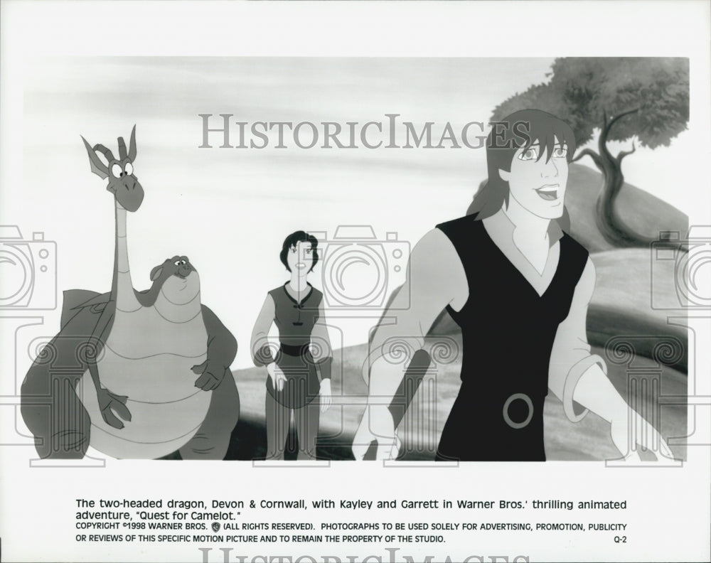 1998 Press Photo Warner Brothers Animated Film &quot;Quest For Camelot&quot; - Historic Images