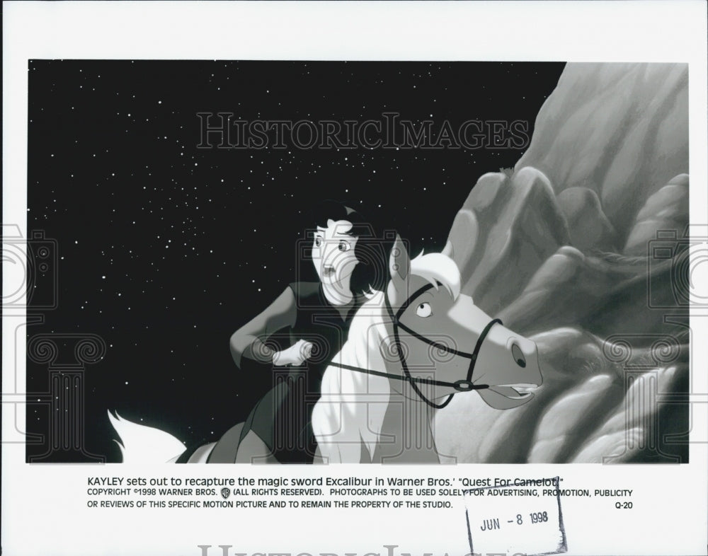 1998 Press Photo Kayley in &quot;Quest for Camelot&quot; - Historic Images