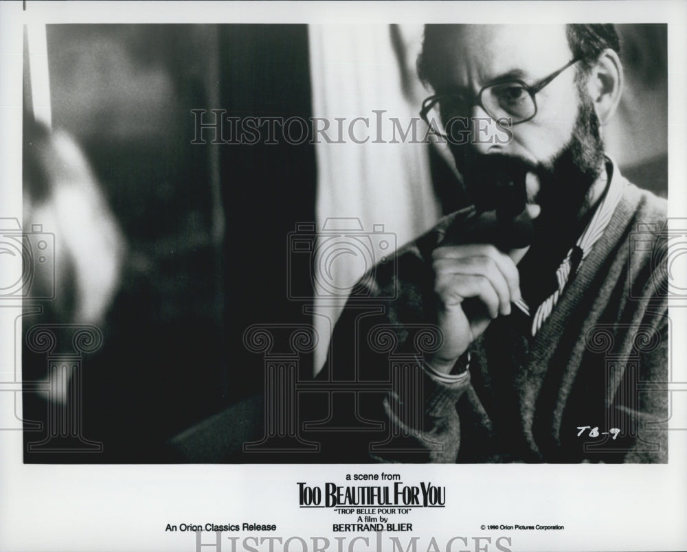 1990 Press Photo  "Too Beautiful For You" Director Bertrand Blier - Historic Images