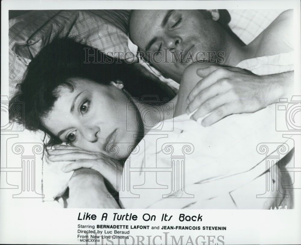 1978 Press Photo Bernadette Lafont &quot;Like A Turtle On Its Back&quot; - Historic Images