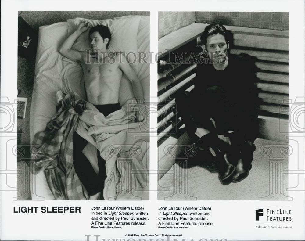 1992 Press Photo Actor Willem Dafoe in &quot;Light Sleeper&quot; Film - Historic Images