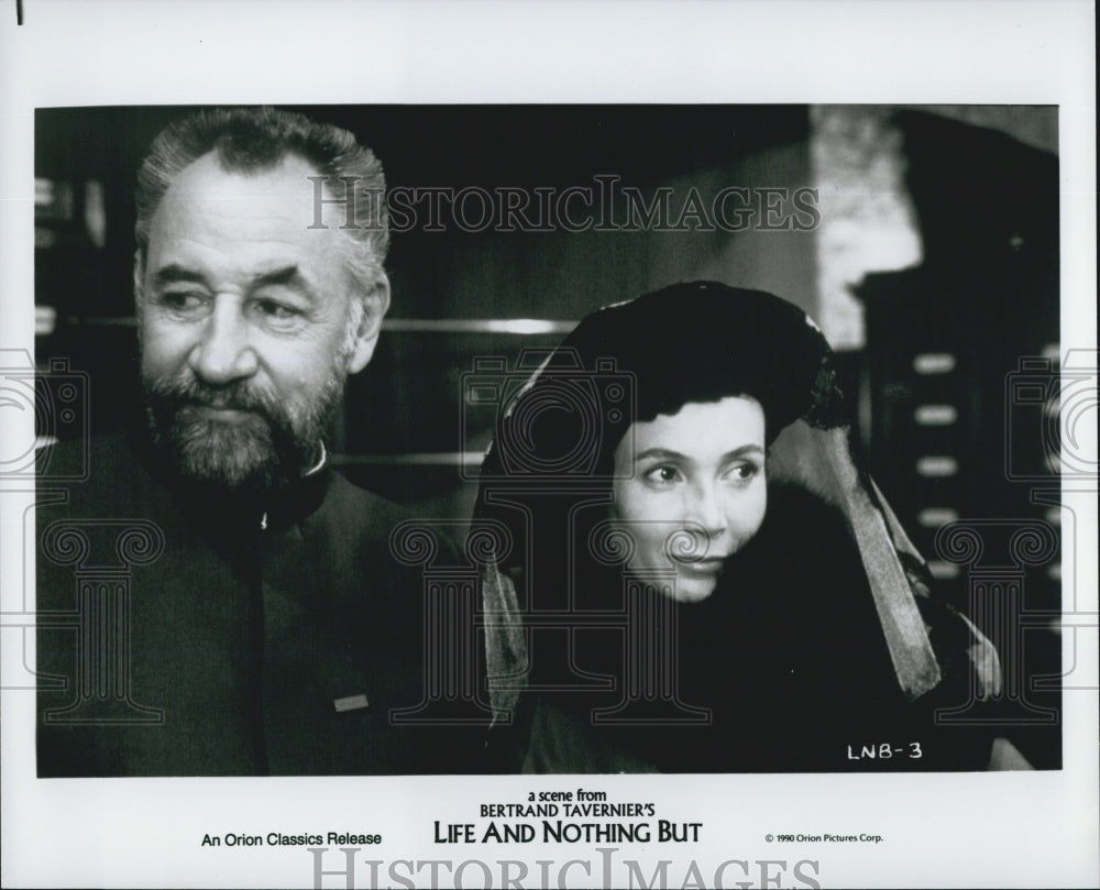 1990 Press Photo Sabine Azema, Philippe Noiret "Life and Nothing But" - Historic Images