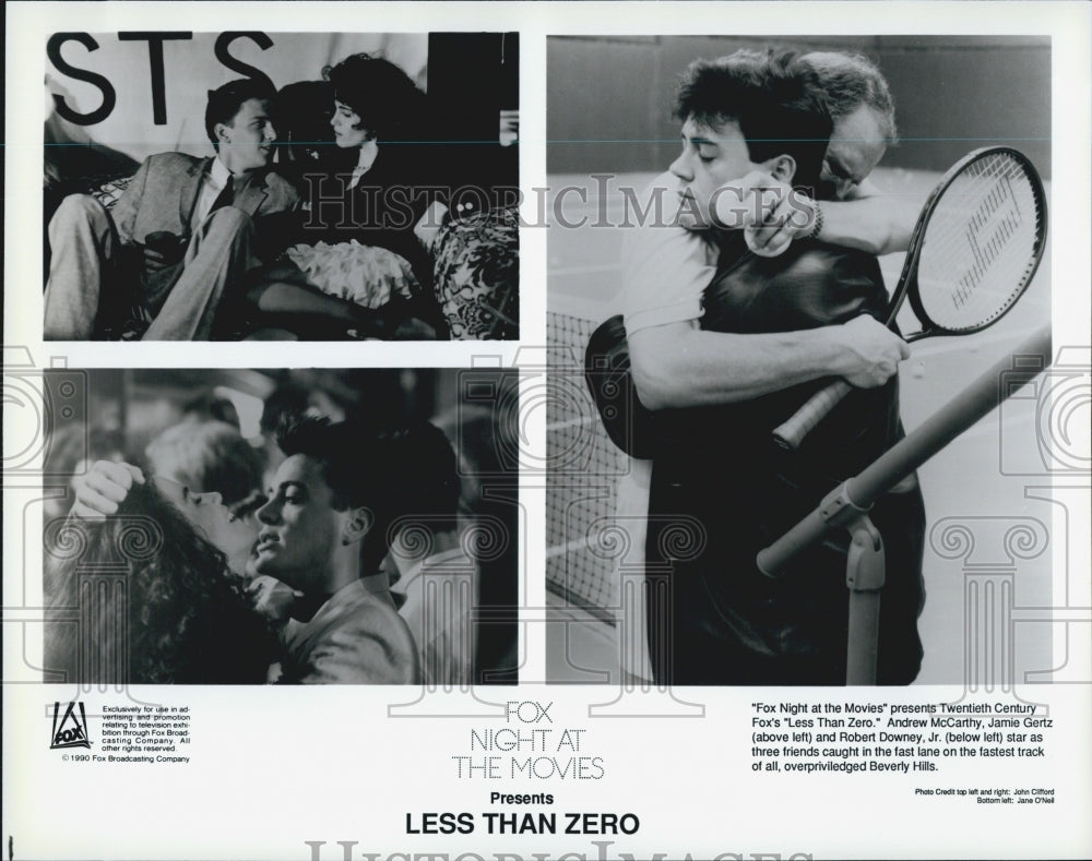 1987 Press Photo Robert Downey Jr. Stars in "Less Than Zero" - Historic Images