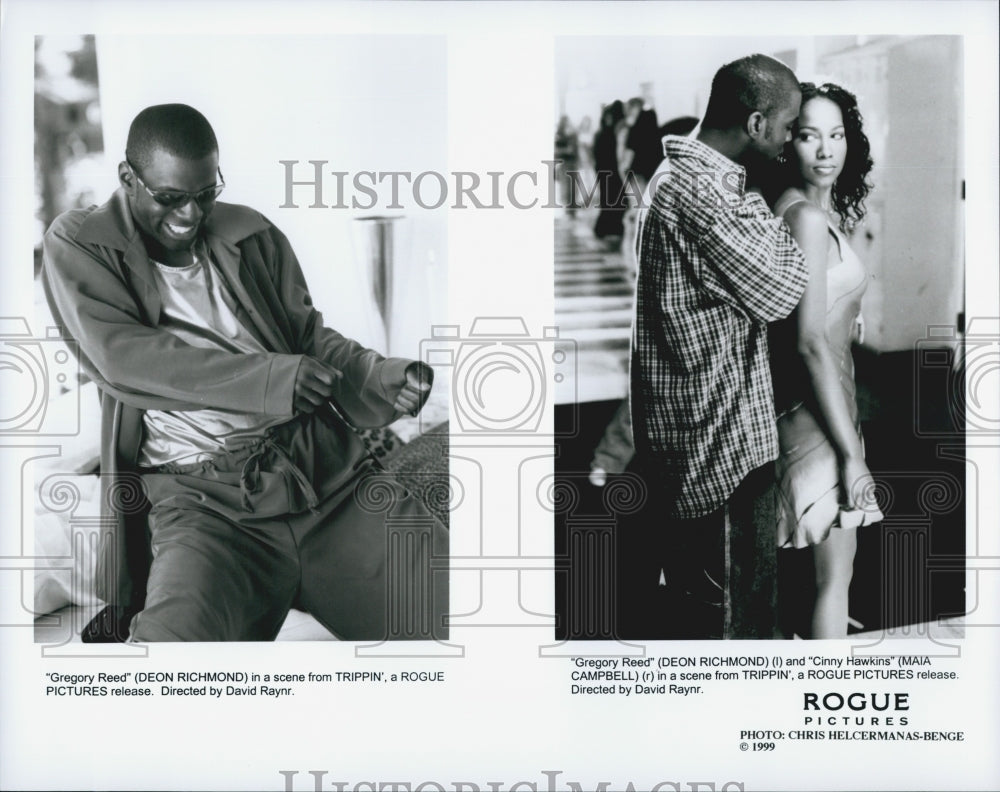 1999 Press Photo Deon Richmond &amp; Maia Campbell Star In Trippin - Historic Images