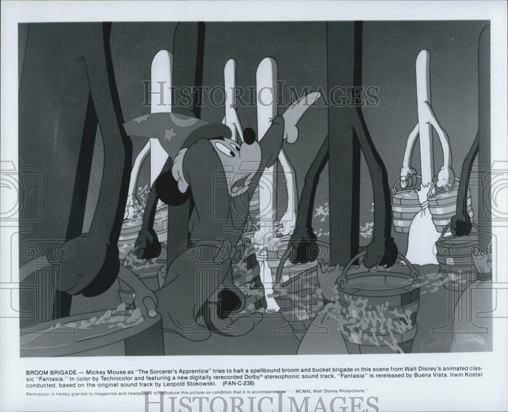 1940 Press Photo Mickey Mouse as "The Scorcerer's Apprentice" in "Fantasia" - Historic Images
