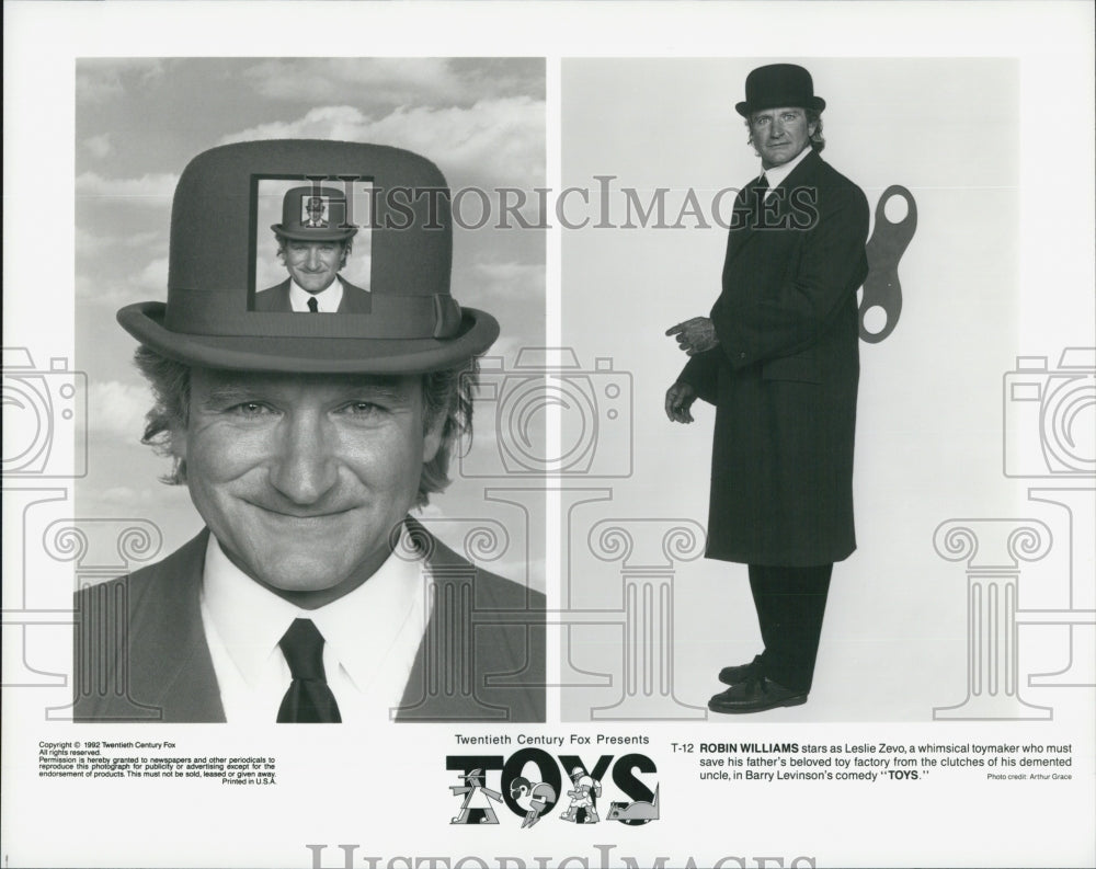 1992 Press Photo Barry Levinson's Comedy"Toys" Starring Robin Williams - Historic Images