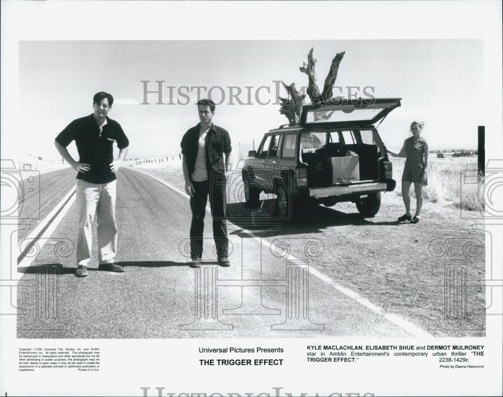 1995 Press Photo &quot;The Trigger Effect&quot; Kyle Maclachlan,Elisabeth Shue,D Mulroney - Historic Images