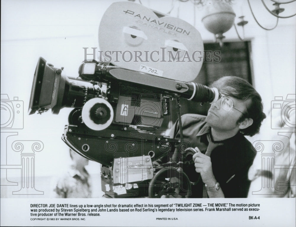 1983 Press Photo Director, Joe Dante for "Twilight Zone-The Movie" - Historic Images
