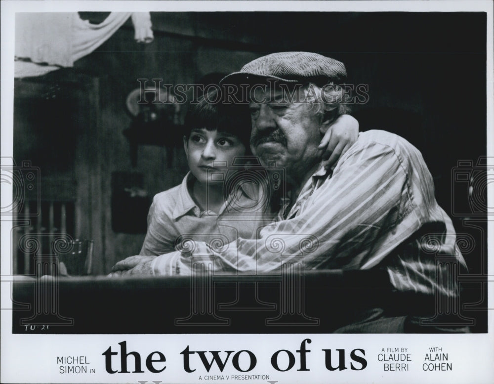 1967 Press Photo Michel Simon And Alain Cohen In French Film &quot;The Two Of Us&quot; - Historic Images