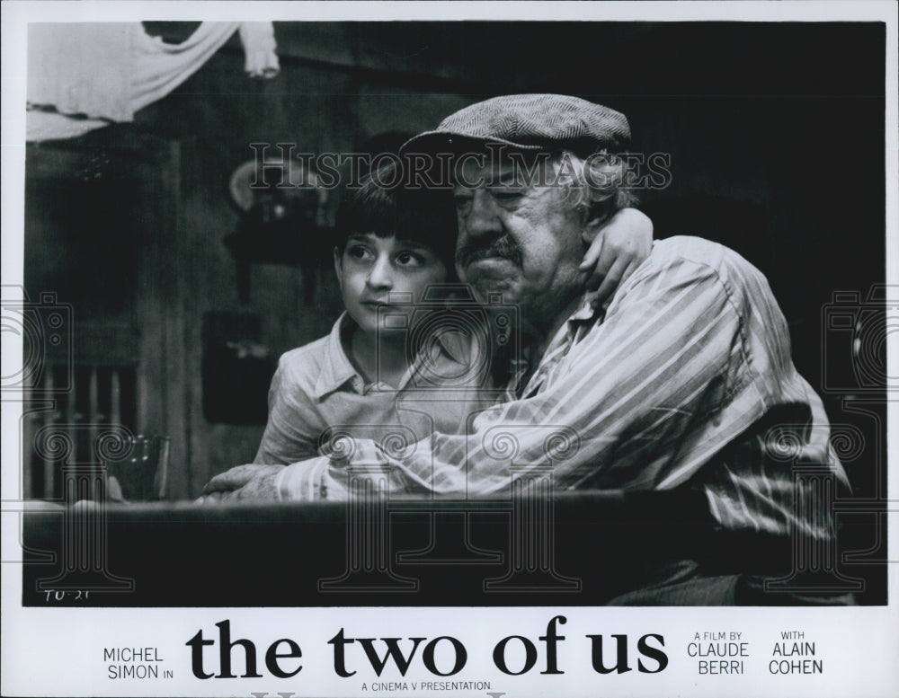 1967 Press Photo Michel Simon And Alain Cohen In French Film "The Two Of Us" - Historic Images