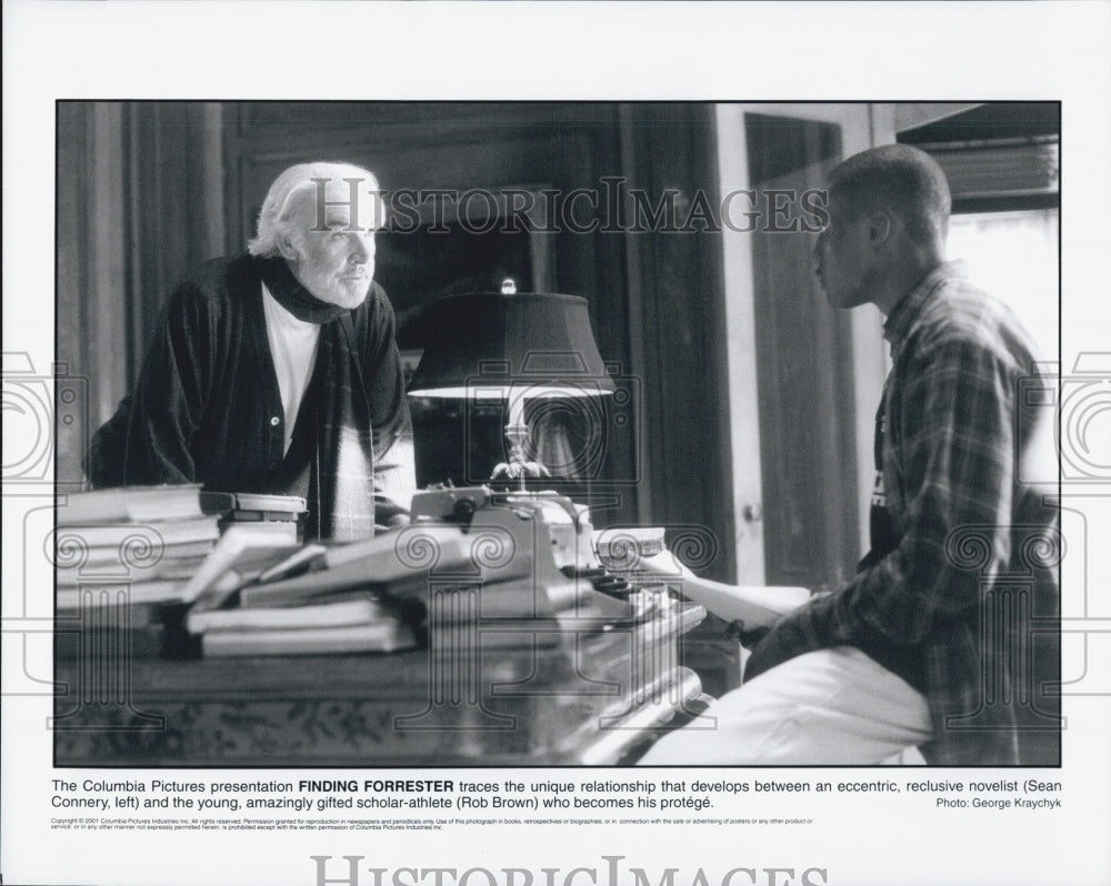 2001 Press Photo "Finding Forrester" Sean Connery & Rob Brown - Historic Images