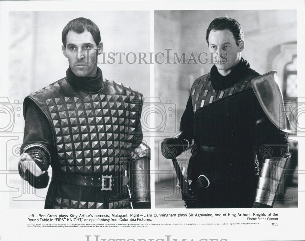 1995 Press Photo  "First Knight"  Ben Cross & Liam Cunningham - Historic Images