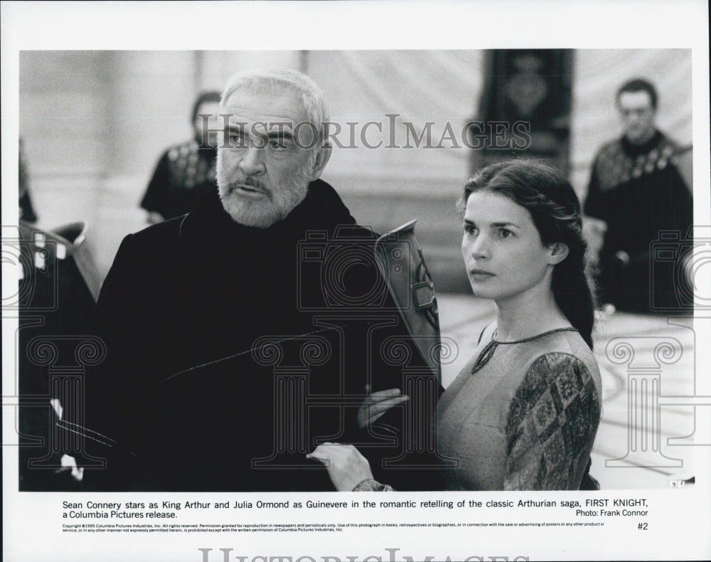 1990 Press Photo  "First Knight"  Julia Ormond & Sean Connery - Historic Images
