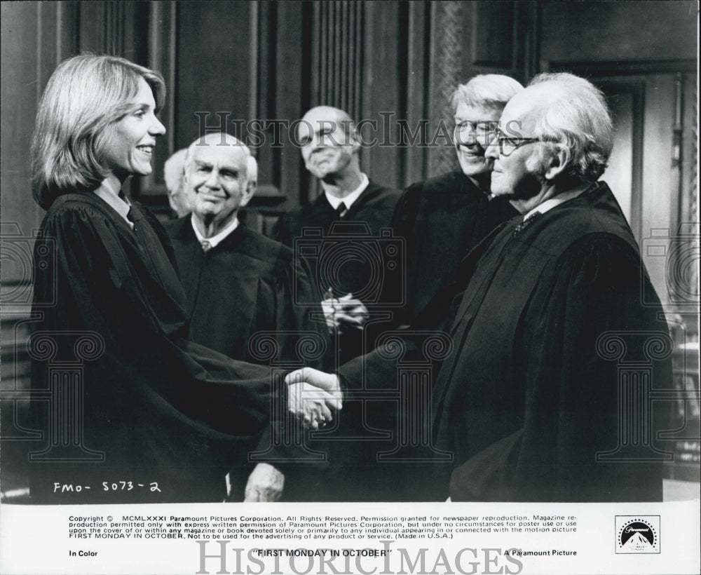 1981 Press Photo  "First Monday in October" J Clayburgh,Walter Matthau, JStephens - Historic Images