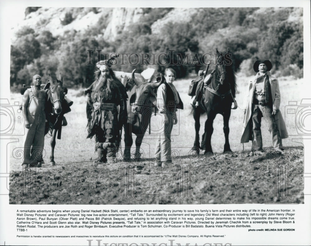 1995 Press Photo Actors Nick Stahl Roger Aaron Brown In &quot;Tall Tale&quot; - DFPG51363 - Historic Images