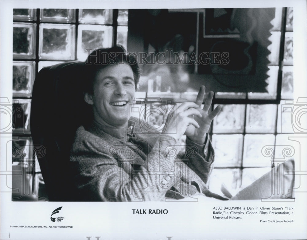 1988 Press Photo Alec Baldwin &quot;Talk Radio&quot; - Historic Images