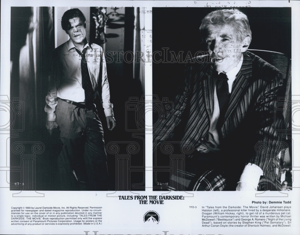 1990 Press Photo David Johansen &quot;Tales From The Darkside: The Movie&quot; - Historic Images