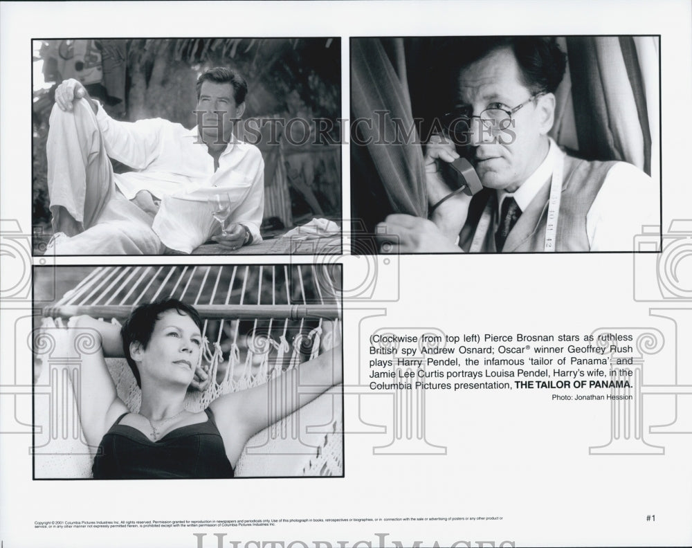 2001 Press Photo Pierce Brosnan in "The Tailor of Panama" - Historic Images