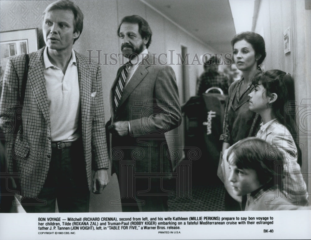 1983 Press Photo Richard Crenna & Millie Perkins in "Table For Five" - Historic Images