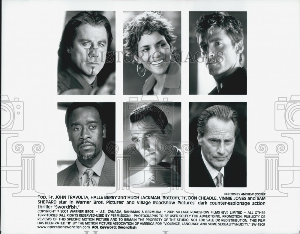 2001 Press Photo  Cast of "Swordfish" - Historic Images