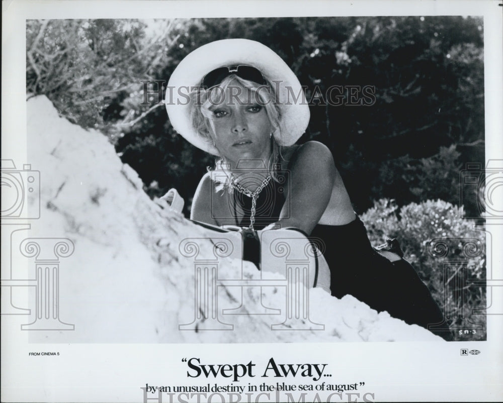 1974 Press Photo Scene From "Swept Away" - Historic Images