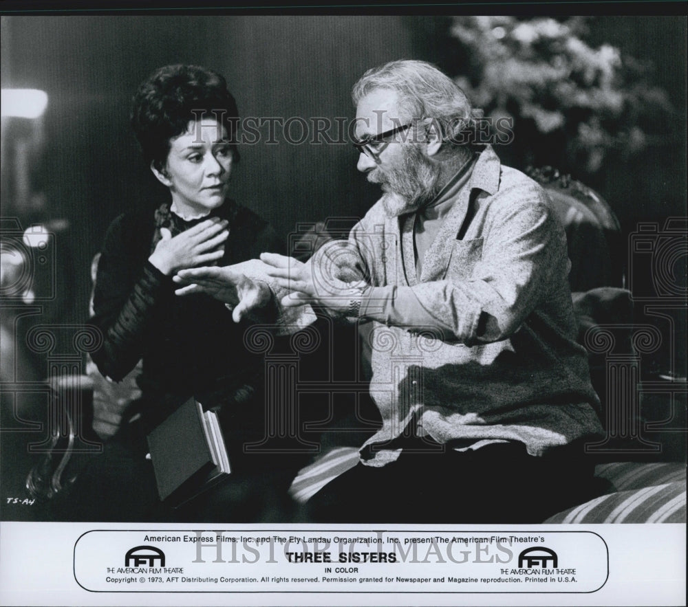1973 Press Photo Actress Geraldine Page in "Three Sisters" Film - Historic Images
