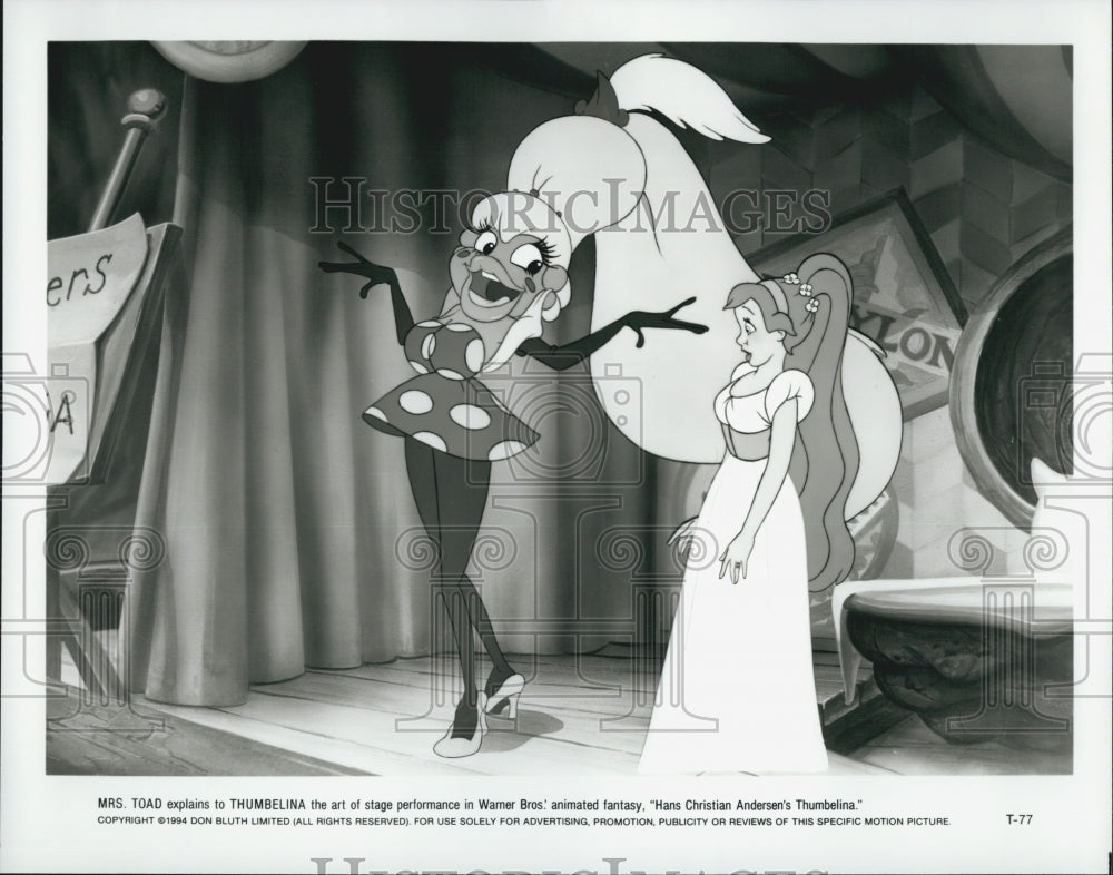 1994 Press Photo Scene From Film Thumbelina - Historic Images