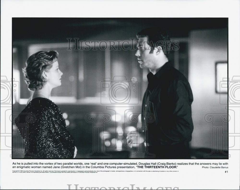 1999 Press Photo &quot;The Thirteenth Floor&quot; Craig Berko Gretchen Mol - DFPG52071 - Historic Images