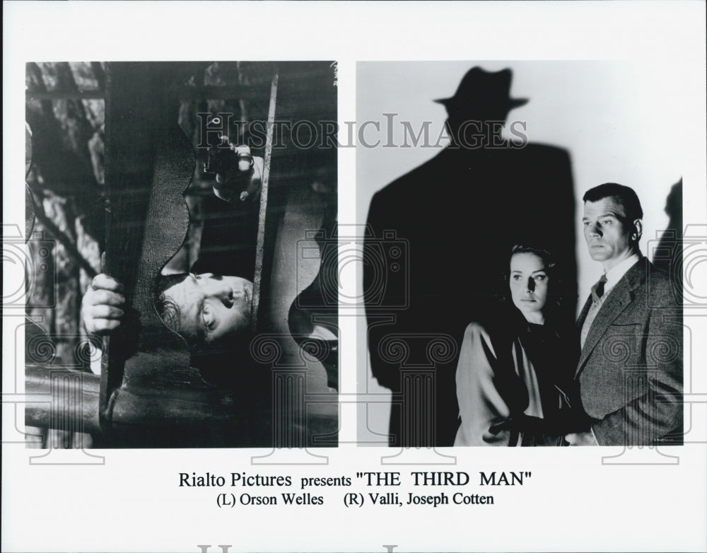 Press Photo "The Third Man" Orson Welles Joseph Cotten Valli Actor - Historic Images