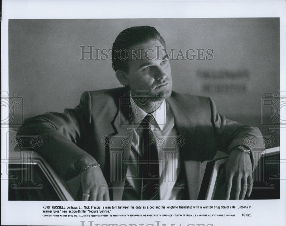 1988 Press Photo Kurt Russell Stars In "Tequila Sunrise" - Historic Images