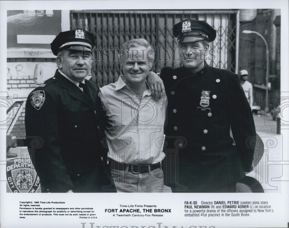 1980 Press Photo   &quot;Fort Apache,The Bronx&quot; Paul Newman,Ed Asner, dir. D Petrie - Historic Images