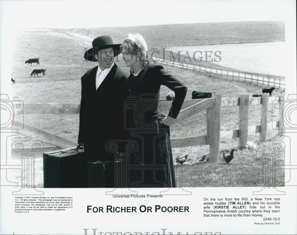 1997 Press Photo &quot;For Richer Or Poorer&quot; Tim Allen &amp; Kirstie Alley - DFPG52987 - Historic Images