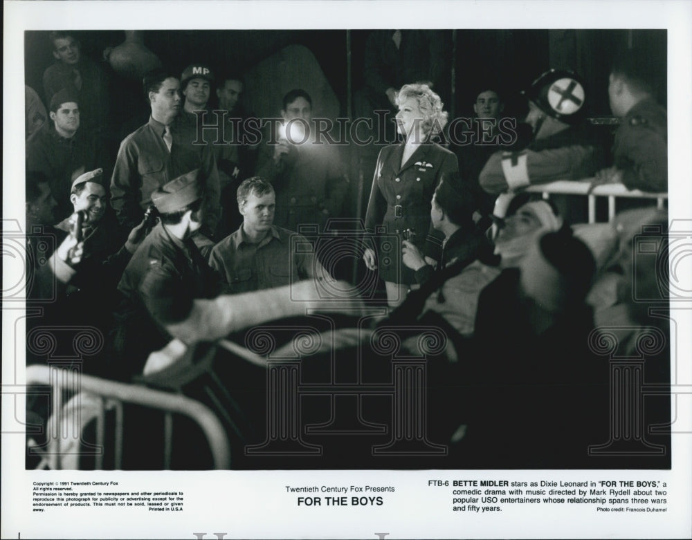 1991 Press Photo  &quot;For The Boys&quot; starring  Maia Winters - Historic Images