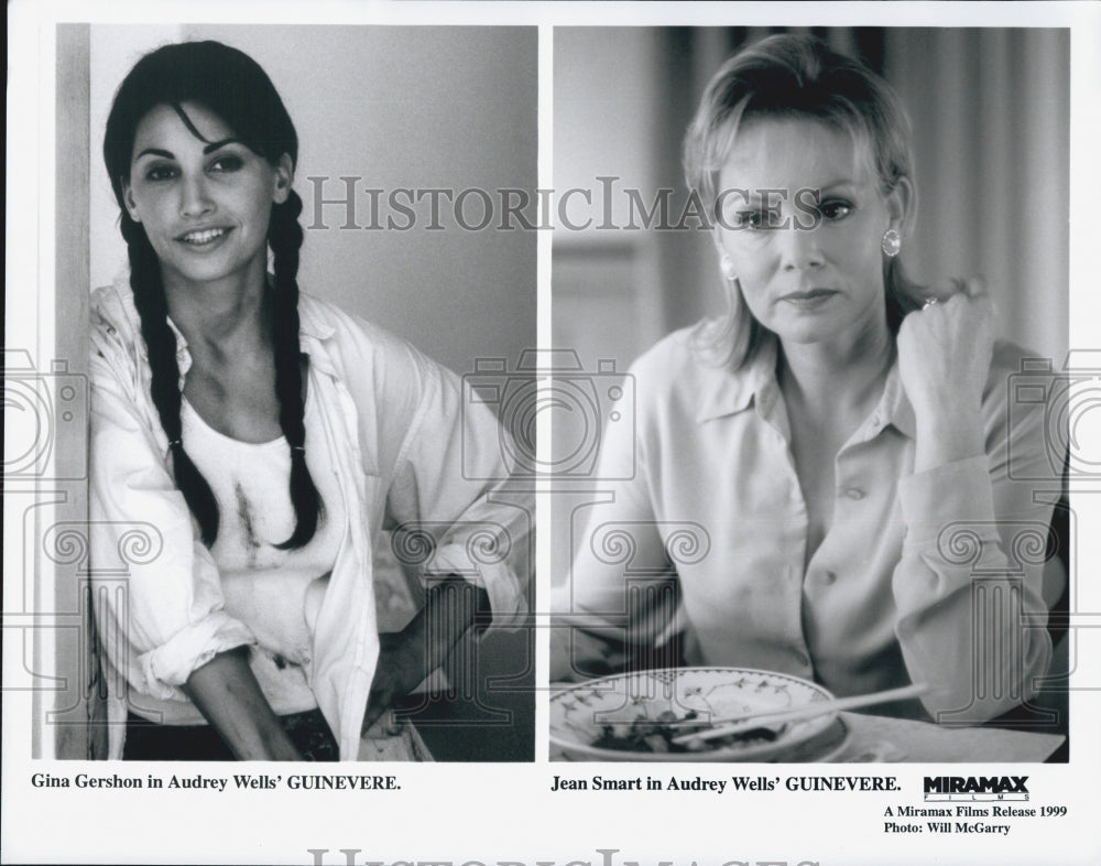 1999 Press Photo Gina Gershon and Jean Smart in &quot;Guinevere&quot; - Historic Images