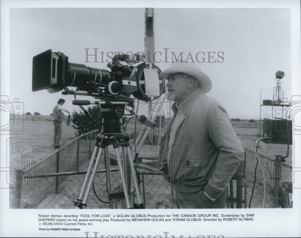 1985 Press Photo Robert Altman Director of &quot;Fool For Love&quot; - Historic Images