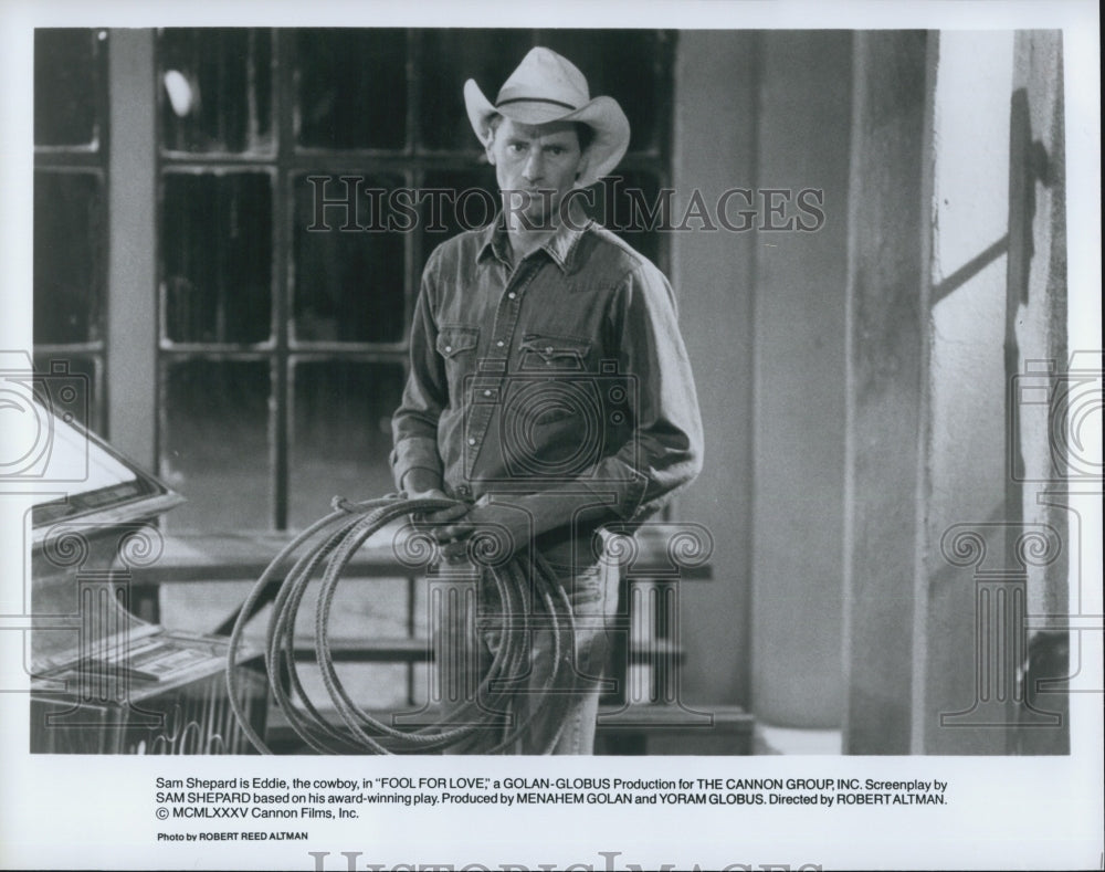 1985 Press Photo Sam Shepard in &quot;Fool for Love&quot; - Historic Images