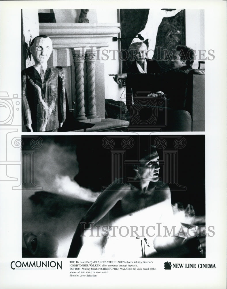 1989 Press Photo Frances Sternhagen, Christopher Walker &quot;Communion&quot; - Historic Images