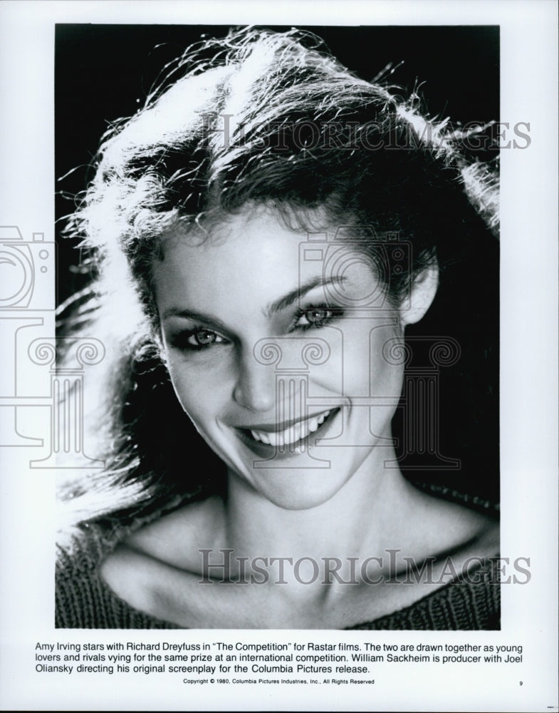 1980 Press Photo Actress Amy Irving in &quot;The Competition&quot; Film - Historic Images