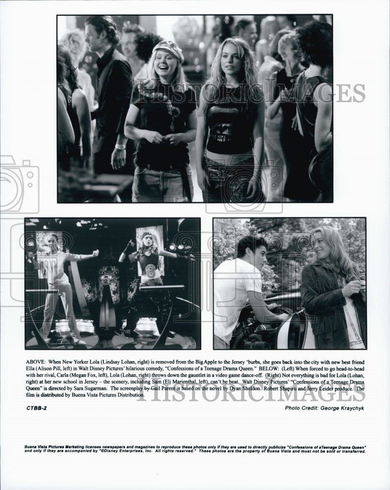 2004 Press Photo Lindsey Lohan in &quot;Confessions of a Teenage Drama Queen&quot; Film - Historic Images