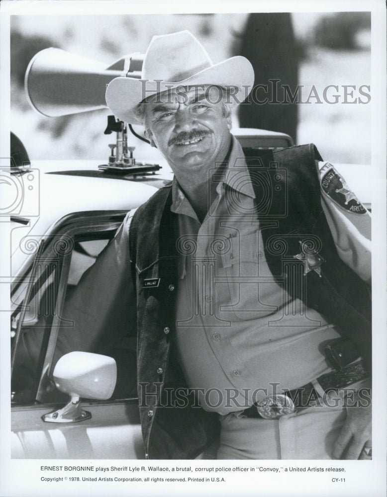 1978 Press Photo Ernest Borgnine &quot;Convoy&quot; - Historic Images