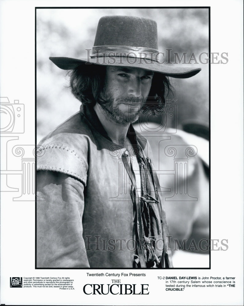 1996 Press Photo Actor Daniel Day-Lewis Starring In Drama Film &quot;The Crucible&quot; - Historic Images